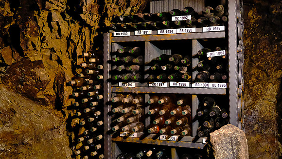An underground system was built in the 13th century to provide drainage and defense for the town—and now a wine cellar under our hotel.