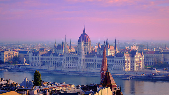 The church is located in Holy Trinity Square and overlooks the Danube River and the Hungarian Parliament Building.