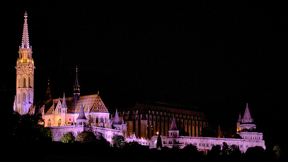 Matthias Church and Holy Trinity Square from the Danube River