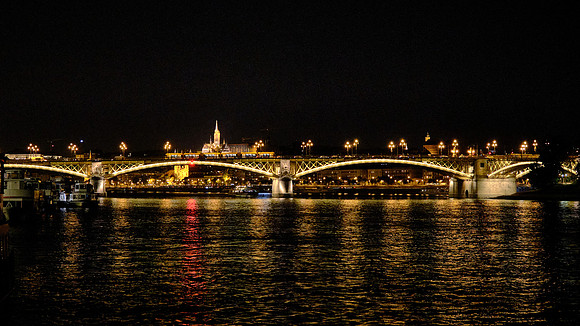 Matthias Church and Margaret Bridge from the Danube River