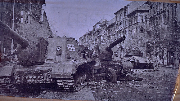 In April 1945, Soviet troops take over Budapest by force.