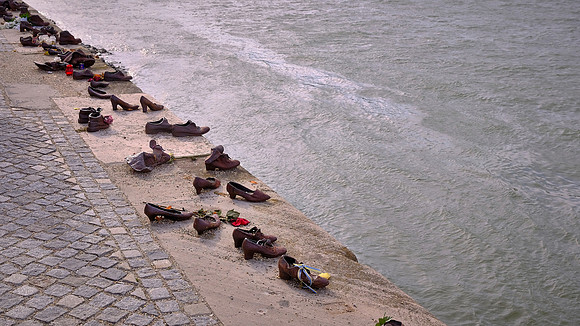 “Shoes on the Danube Bank” is a memorial to those who were slaughtered along the banks of the Danube by the Arrow Cross police.