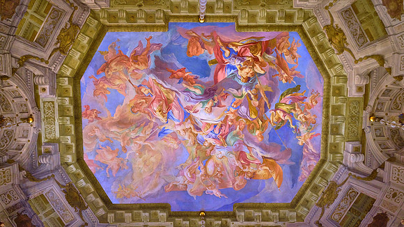 Ceiling fresco in the Upper Belvedere Palace.