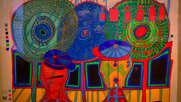 Hundertwasser's original and unruly artistic vision expressed itself in pictorial art.