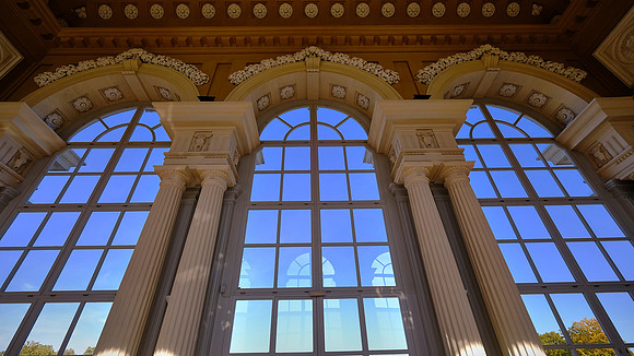 The Gloriette today houses a café and an observation deck that provides panoramic views of the city.