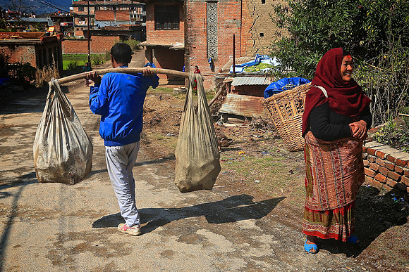 Rural life on the outskirts of Kathmandu