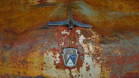 Grandpa's 1955 Ford station wagon in an older barn, Stokes County, NC
