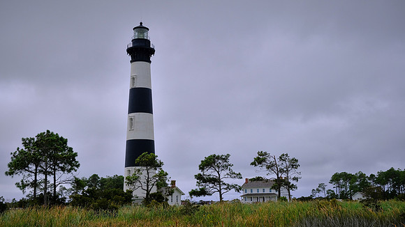 Bodie Island Lighthouse (1872), Nags Head, North Carolina, in the aftermath of Hurricane Sally