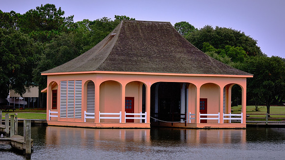 Whalehead boathouse, Corolla, North Carolina, in the aftermath of Hurricane Sally