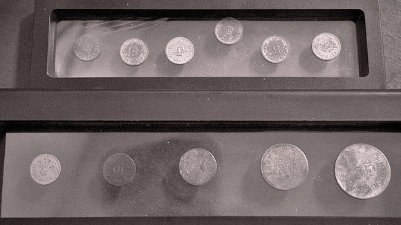 The Henry River Mill had its own currency, called doogaloos, embossed with the words "Henry River Mfg. Co."