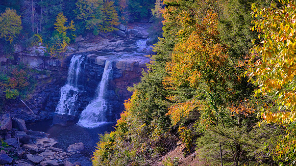 Blackwater Falls State Park is located in the Allegheny Mountains of Tucker County, WV.