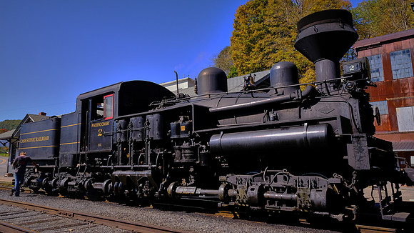 The power of these engines is because all wheels are drive wheels and the total weight of the locomotive provides for maximum traction.