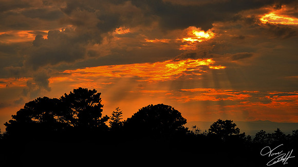 Sunset atop Pilot Mountain State Park, Pilot Mountain, NC