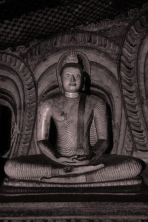 King Valagambahu is believed to have converted the caves into a temple in the first century B.C.