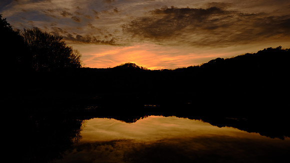Sunset over Wildcat Lake, Banner Elk, Blue Ridge Parkway, NC