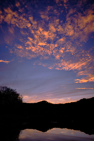 Sunset over Wildcat Lake, Banner Elk, Blue Ridge Parkway, NC