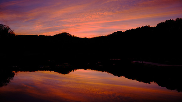 Sunset over Wildcat Lake, Banner Elk, Blue Ridge Parkway, NC
