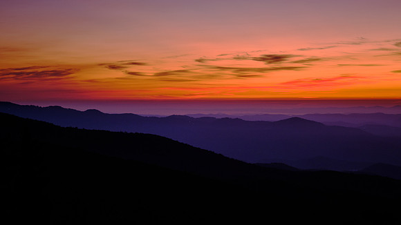 Sunrise over Beacon Heights, Blue Ridge Parkway, NC