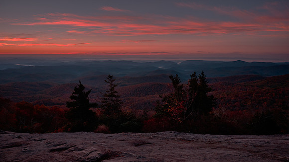 Sunrise over Beacon Heights, Blue Ridge Parkway, NC