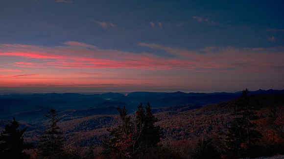 Sunrise over Beacon Heights, Blue Ridge Parkway, NC
