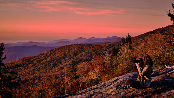 Sunrise over Beacon Heights, Blue Ridge Parkway, NC