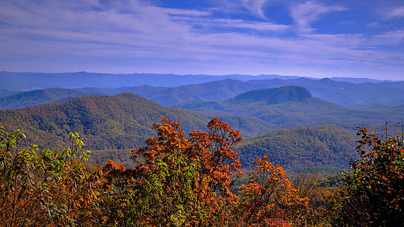 Looking Glass Rock from Pounding Mill Overlook, Blue Ridge Parkway, NC