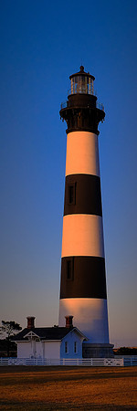 Bodie Island Lighthouse at sunset, Nags Head, Outer Banks, NC