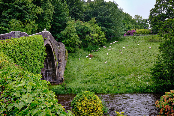 This Brig o' Doon (bridge over the river Doon) is the setting for the poem Tam o' Shanter by Burns.