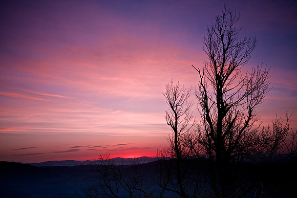 Sunrise: Pounding Mill Overlook, Blue Ridge Parkway, Brevard, NC