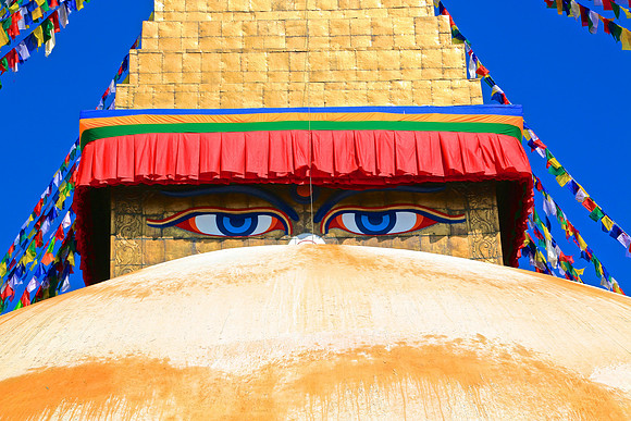 The eyes of Buddha, Boudhanath Stupa, Kathmandu, Nepal