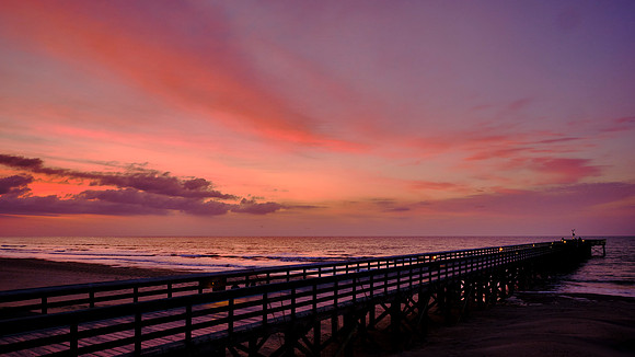 Sunrise over Isle of Palms Pier, Charleston, SC
