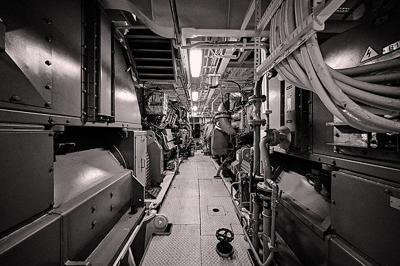 The ship produces 1,850 gallons of potable water each day.