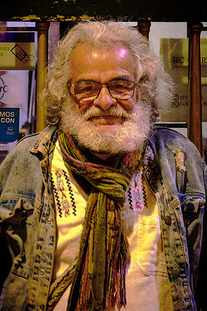Just one of Bogotá's Saturday night revelers.