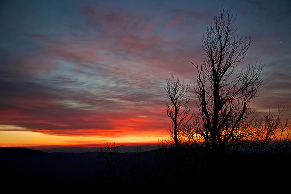 Sunrise: Pounding Mill Overlook, Blue Ridge Parkway, Brevard, NC