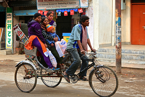 Downtown Varanasi on the way to the Ganges River