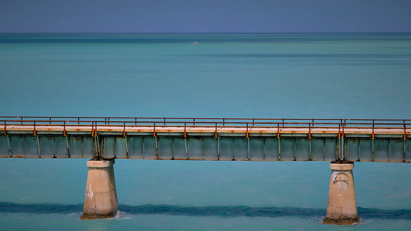The Over-Sea Railroad of the Florida East Coast Railway connected Jacksonville with Key West was built in 1912. On U.S. Highway 1 to Key West