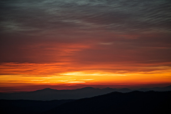 Sunrise: Pounding Mill Overlook, Blue Ridge Parkway, Brevard, NC