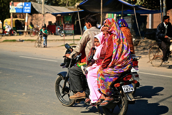 On the road to Agra, India