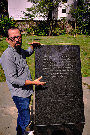 This park in Medellín is on the site of a high-rise apartment building blown up by one of Pablo's detractors.