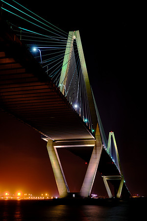 Sunset over Arthur Ravenel Bridge, Charleston, SC