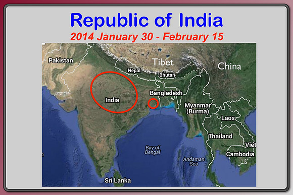 Visited Calcutta in east and central India