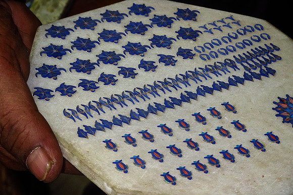 Marble cutting in Agra