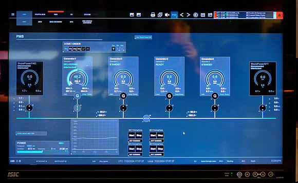 The ship has four engines that can generate 14,000 horsepower.