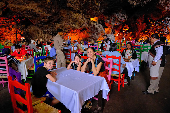 We had lunch in a cave near the Temple of the Sun.