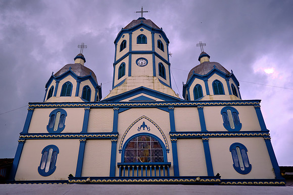 The church's  impressive size invites one to come closer and admire the picturesque building.