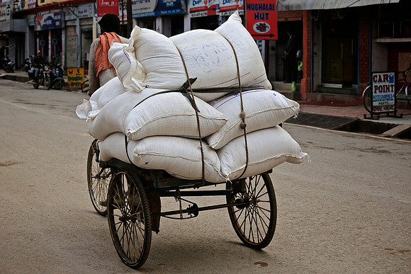 Downtown Varanasi on the way to the Ganges River