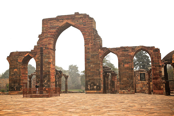 Qutab Minar Monument, built in 1193, Delhi