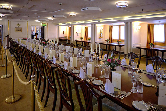 The State Dining Room can seat 96 guests for dinner during official state occasions or private events.