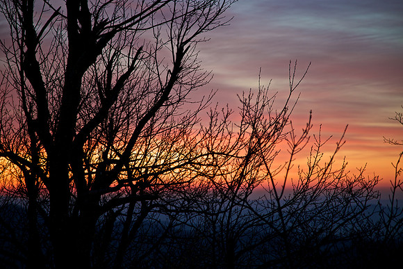 Sunrise: Pounding Mill Overlook, Blue Ridge Parkway, Brevard, NC
