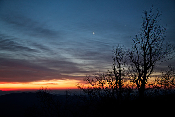 Sunrise: Pounding Mill Overlook, Blue Ridge Parkway, Brevard, NC